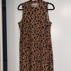 Cheetah knee length dress.